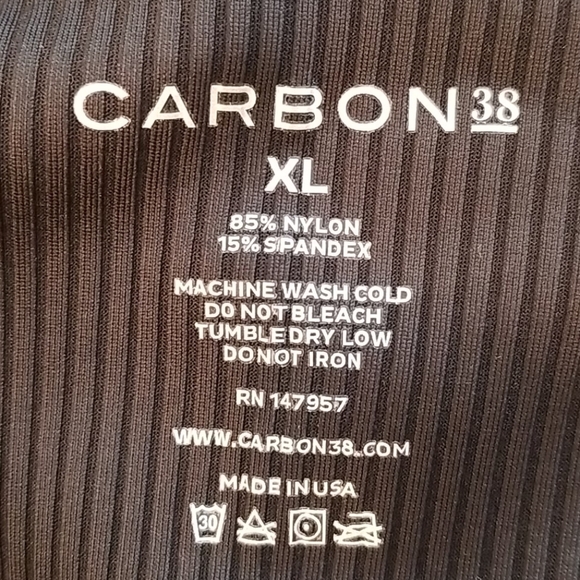 💕CARBON 38💕 Ribbed 7/8 Legging ~ Black - Picture 13 of 13